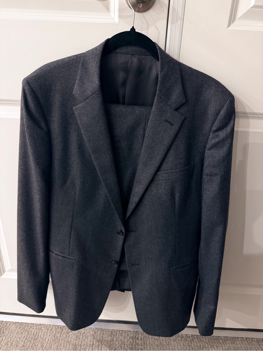 Prada Men's Dark Gray Two-Button Wool Suit